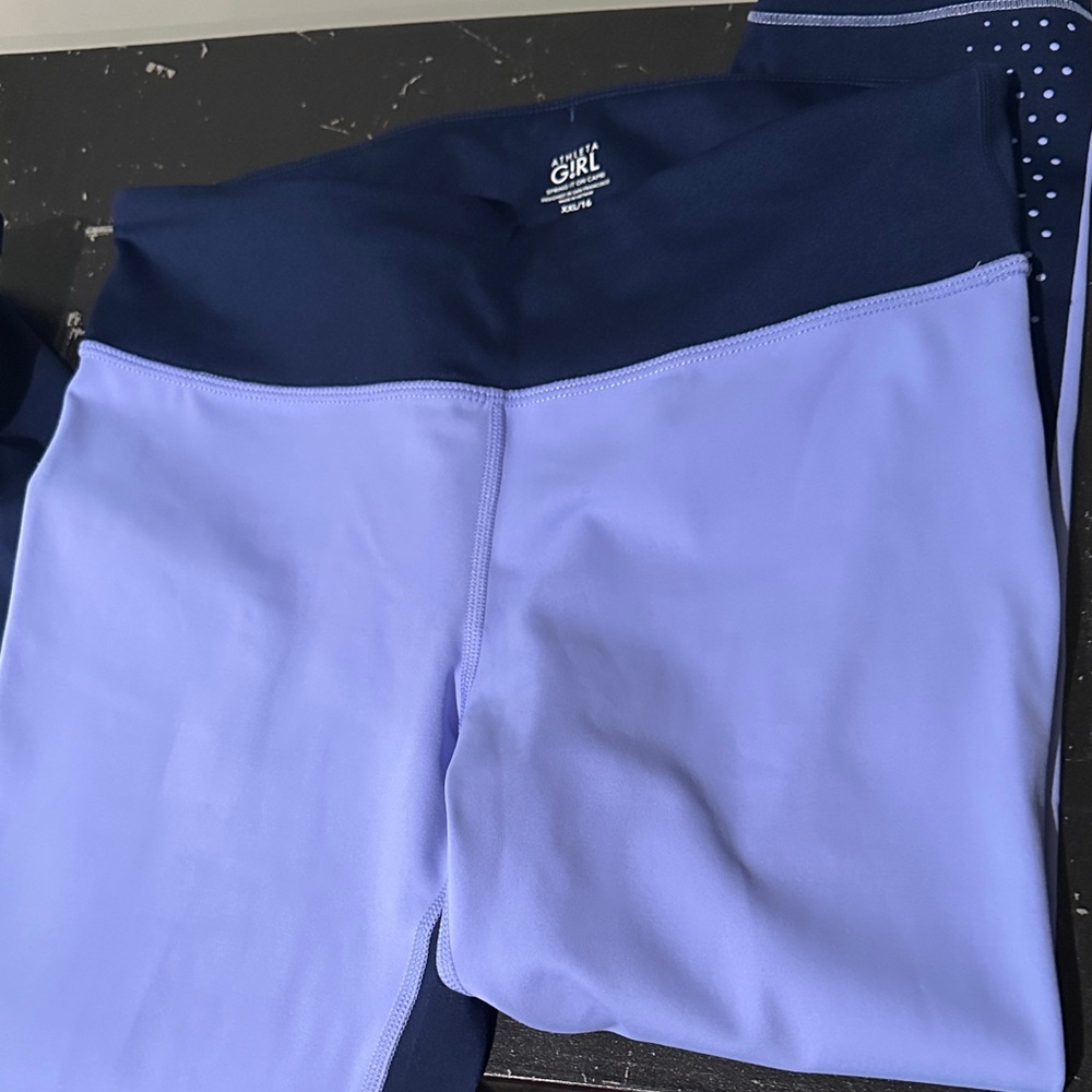 Athleta Kids' Blue and Navy Leggings